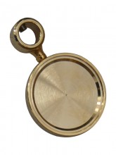 Медальон круглый c кольцом TOF (Италия), хром / золото